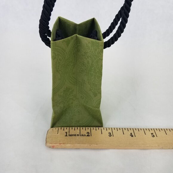 Gucci Beauty Bag Green Paisley Empty Shopping Paper Mini 4.5" x 3" x 2.5" Decor - Picture 10 of 10